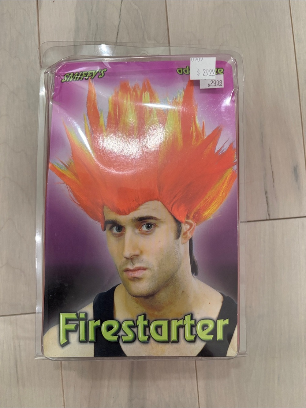 Halloween miffy Bright Orange Spiky Costume Wig